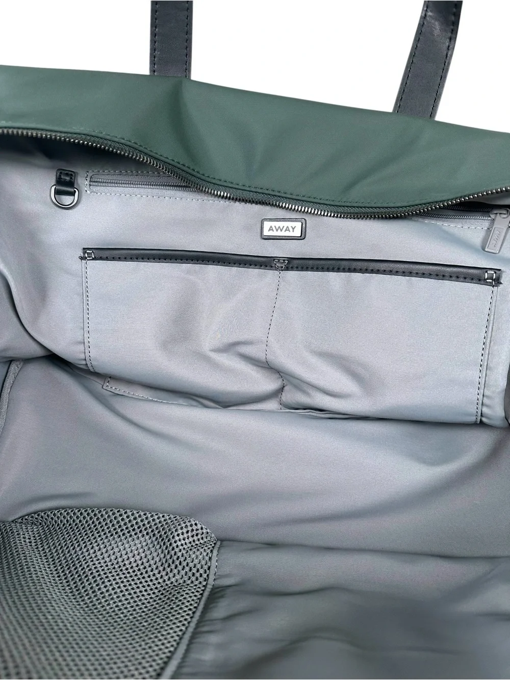 AWAY Everywhere Bag Forest Green Duffel Black Handles Travel Luggage Work Gym - Picture 12 of 14